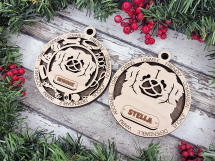 Tibetan Spaniel Personalized Dog Ornament