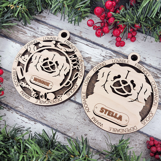 Tibetan Spaniel Personalized Dog Ornament