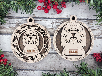 Tibetan Terrier Personalized Dog Ornament