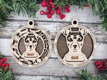 Toy Fox Terrier Personalized Dog Ornament