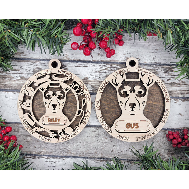 Toy Fox Terrier Personalized Dog Ornament