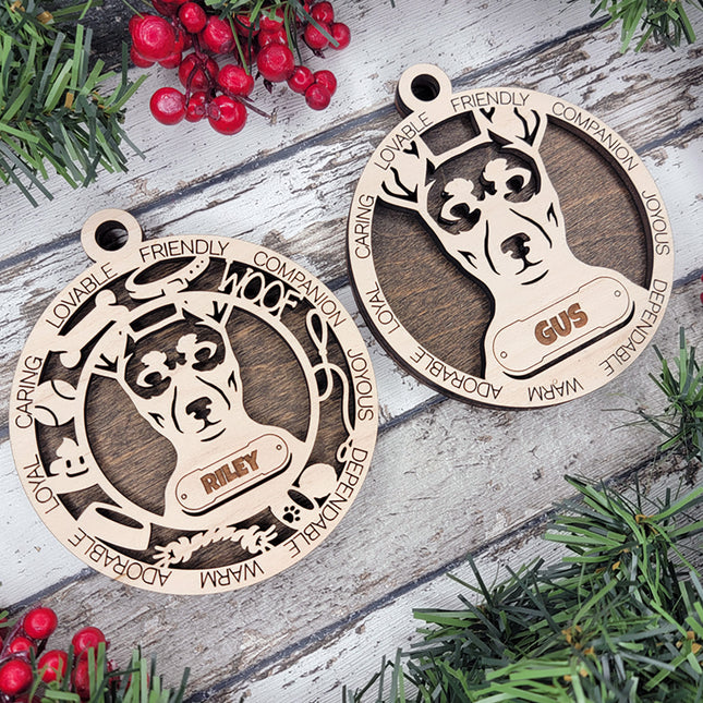 Toy Fox Terrier Personalized Dog Ornament
