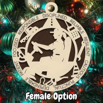 Truck Driver Personalized Occupation Ornament