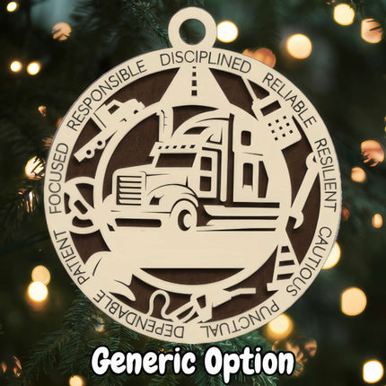 Truck Driver Personalized Occupation Ornament
