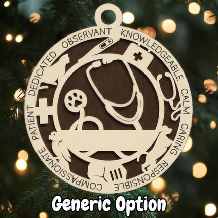 Veterinarian Personalized Occupation Ornament