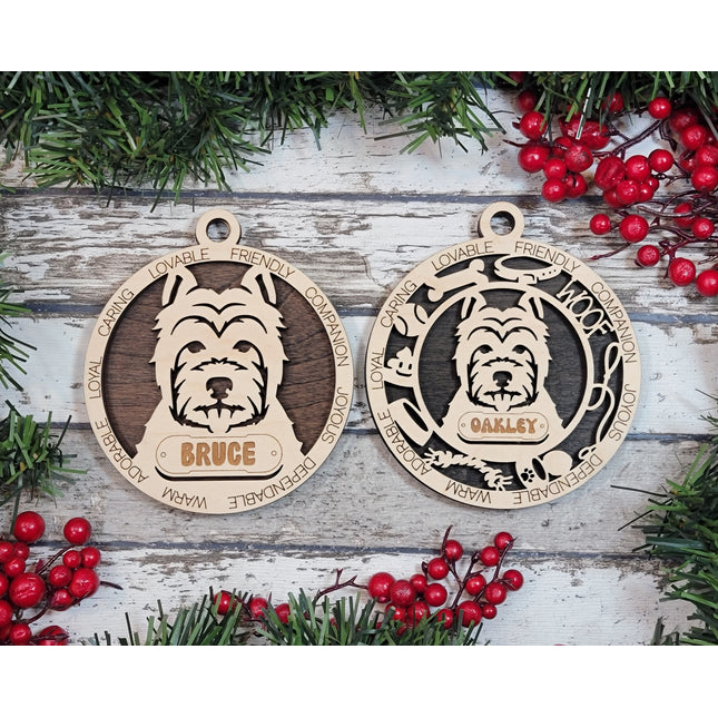 West Highland Terrier Personalized Dog Ornament