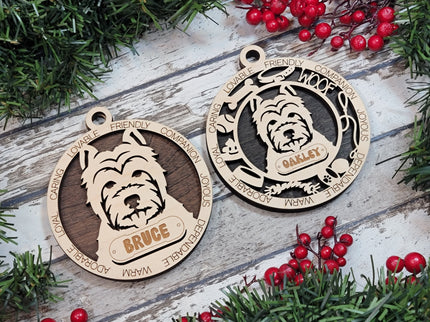 West Highland Terrier Personalized Dog Ornament