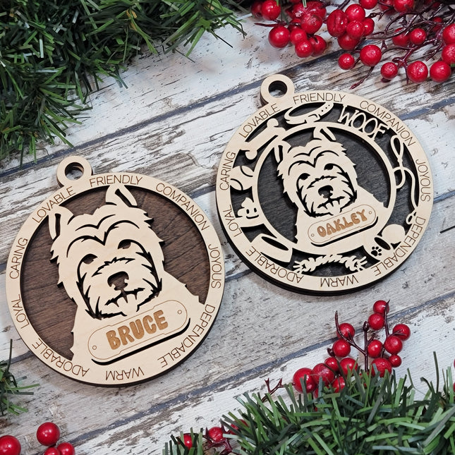 West Highland Terrier Personalized Dog Ornament