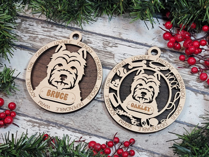 West Highland Terrier Personalized Dog Ornament