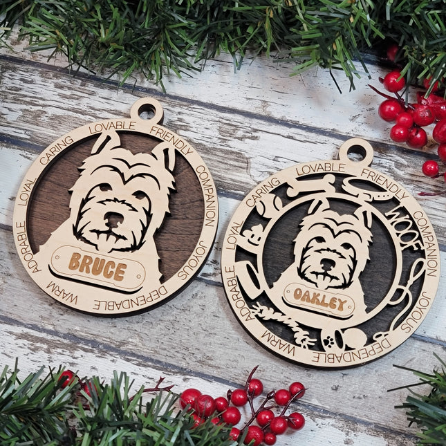 West Highland Terrier Personalized Dog Ornament