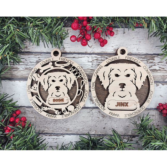 Yorkiepoo Personalized Dog Ornament