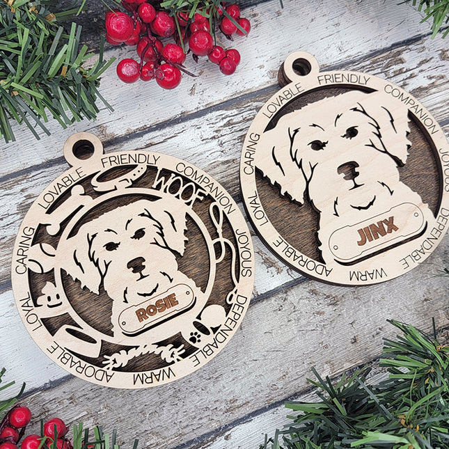 Yorkiepoo Personalized Dog Ornament