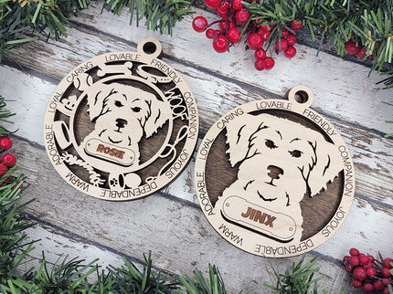 Yorkiepoo Personalized Dog Ornament
