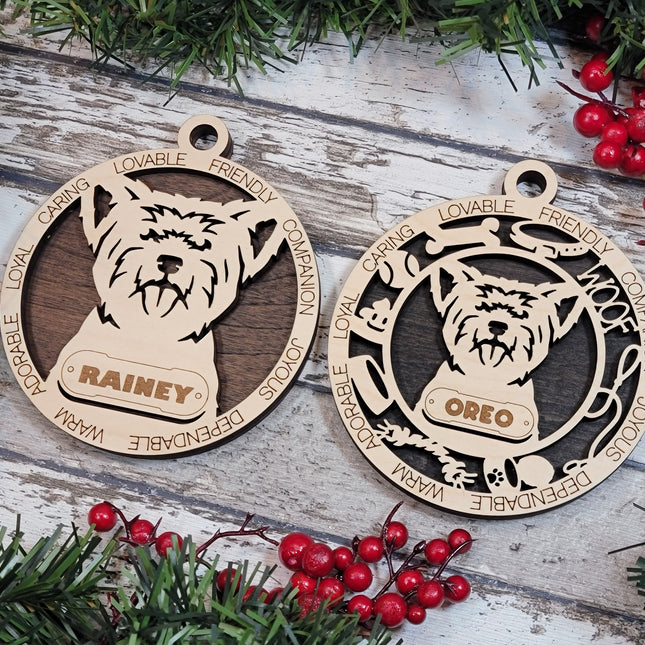 Yorkshire Terrier (Groomed) Personalized Dog Ornament