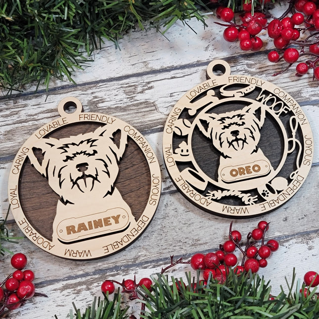 Yorkshire Terrier (Groomed) Personalized Dog Ornament