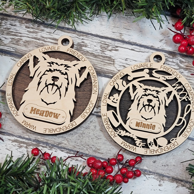 Yorkshire Terrier (Long Hair) Personalized Dog Ornament