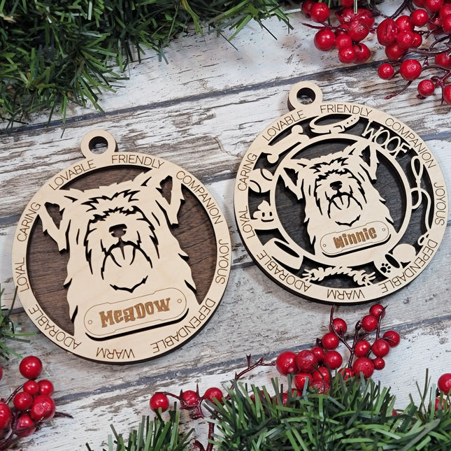Yorkshire Terrier (Long Hair) Personalized Dog Ornament